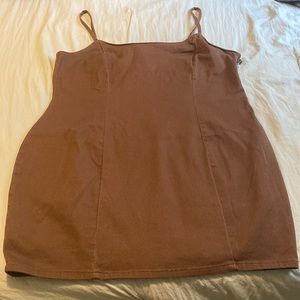 Brown mini dress